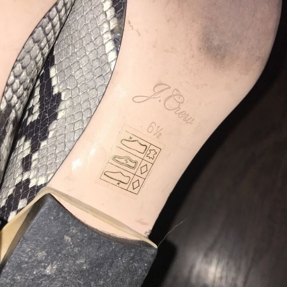 J. CREW CECILE CONVERTIBLE SNAKE EMBOSSED LEATHER SMOKING LOAFERS 6.5-NICE! - Picture 11 of 11